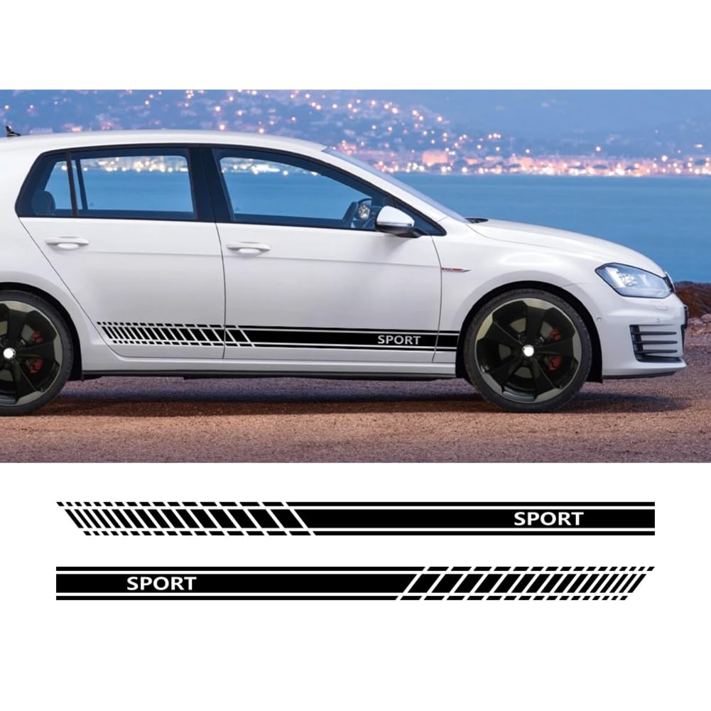 Für VW Golf 4 5 6 7 Autotür Seitenaufkleber Racing Sport Streifen Styling Vinyl Film Dekor Aufkleber Auto Tuning Zubehör von MEIYIYA