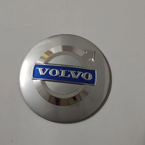 4 Nabendeckel, Für Volvo 56mm Radnabenkappen Felgendeckel Radnaben-Mittelabdeckungen Radmutterkappen von MEIYULO