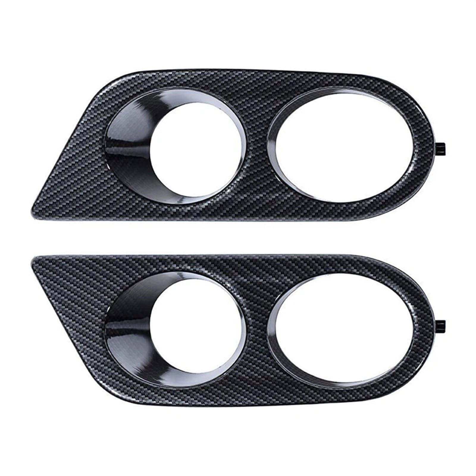 MEIZIYU 1 paar Nebel Licht Grill CoverFrame Umgibt Luftkanal Nebel Lampe Haube Fit for BMW E46 M3 2001 2002 2003 2004 2005 2006 Nebelscheinwerfer-Gehäusegitter(Carbon Fiber Black) von MEIZIYU