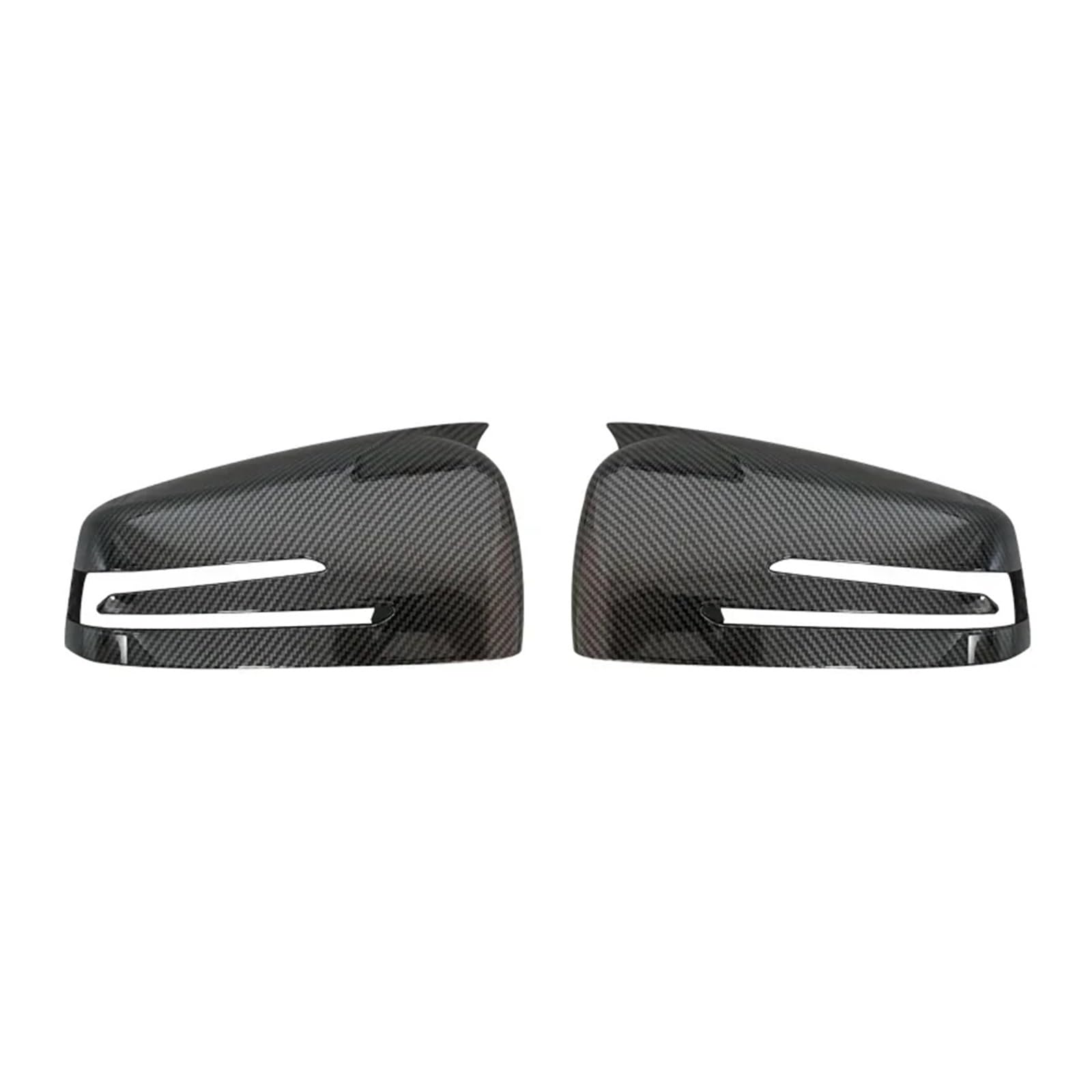 MEIZIYU 2 Stück Rückspiegel-Abdeckkappen, passend for Mercedes, Benz W176 W246 W204 W212 W221 C117 X204 X156, Kohlefasermuster Außenspiegelkappen(Carbon fiber pattern) von MEIZIYU