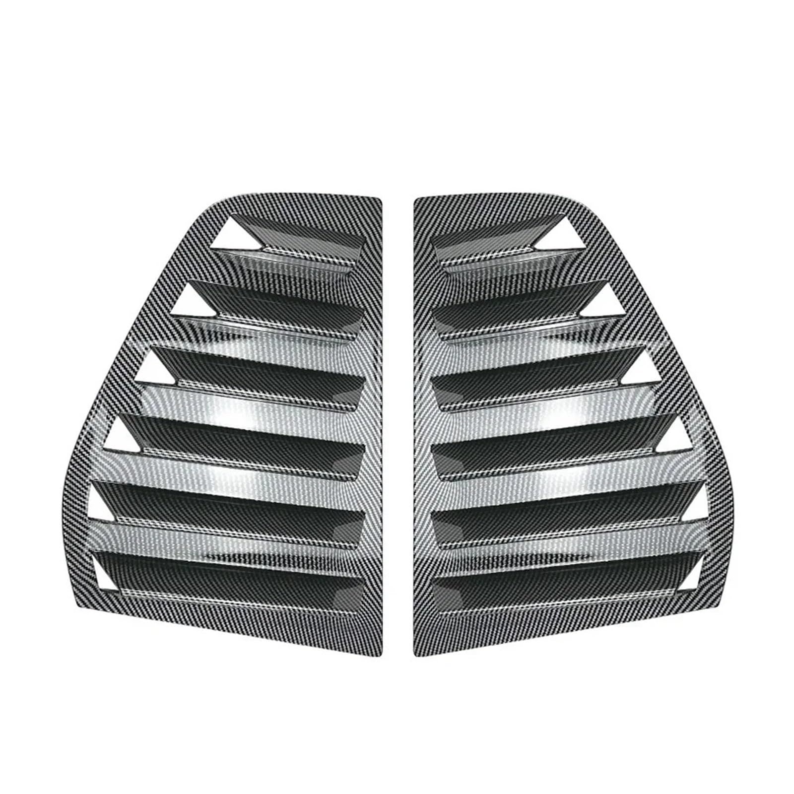 MEIZIYU 2-teiliges Heckscheiben-Rollladen-Abdeckungsset, passend for Volkswagen, passend for VW, passend for Golf 5 MK5, 2005 2006 2007, glänzend schwarze Seitenlüftungsleiste Auto Hintertür Fensterla von MEIZIYU