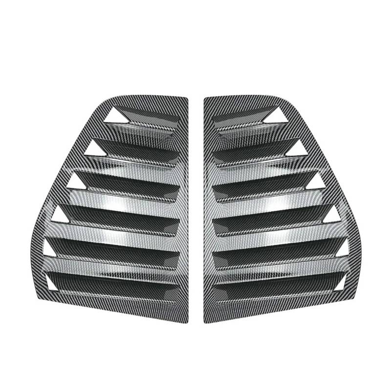 MEIZIYU 2-teiliges Heckscheiben-Rollladen-Abdeckungsset, passend for Volkswagen, passend for VW, passend for Golf 5 MK5, 2005 2006 2007, glänzend schwarze Seitenlüftungsleiste Auto Hintertür Fensterla von MEIZIYU