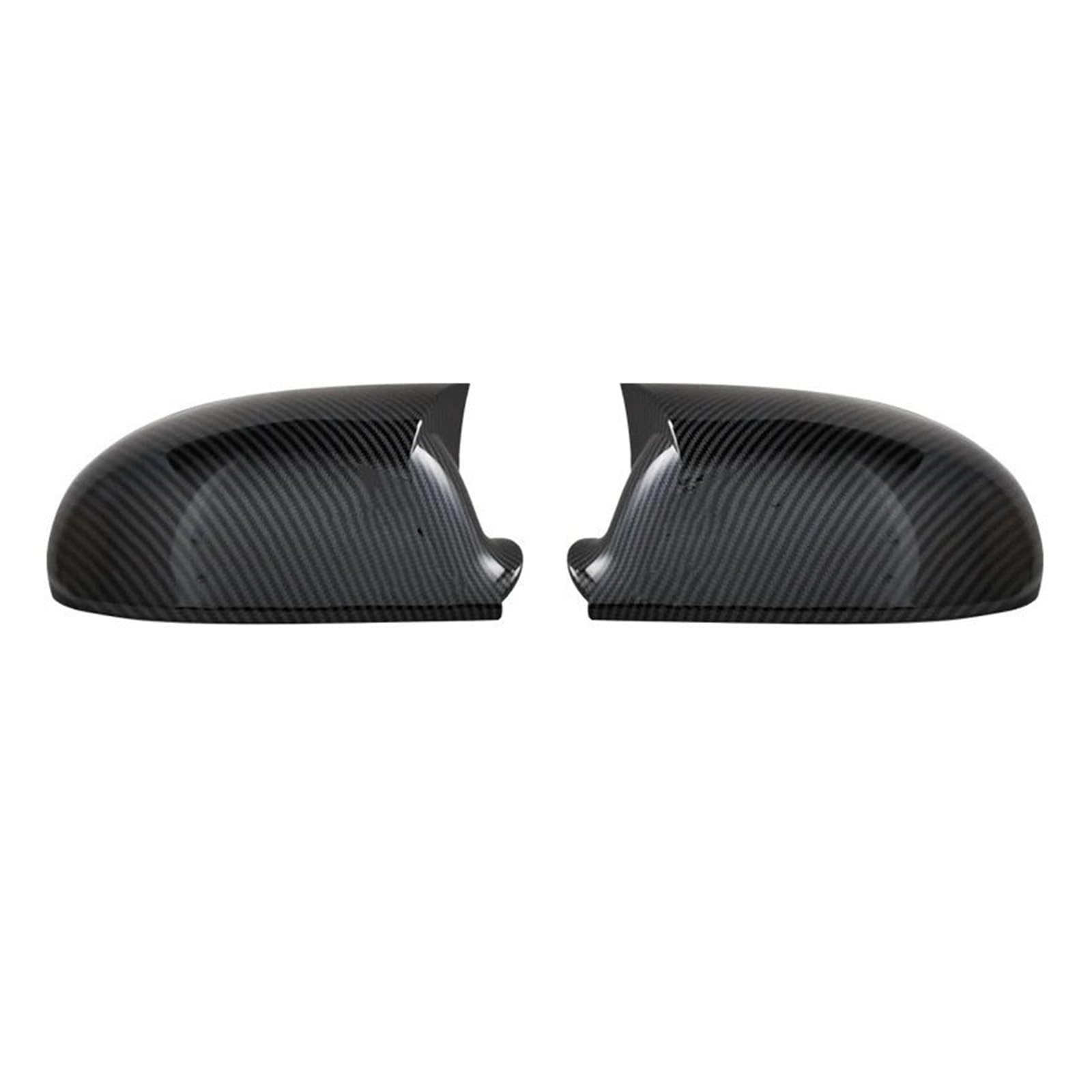 MEIZIYU 2PC Rückspiegelabdeckung, passend for VW, passend for GOLF, 5 V MK5 GTI Jetta Passat B5.5 B6 EOS Sharan Seitenflügel Ersatzkappen Shell Schwarz Außenspiegelkappen(Carbon fiber pattern) von MEIZIYU