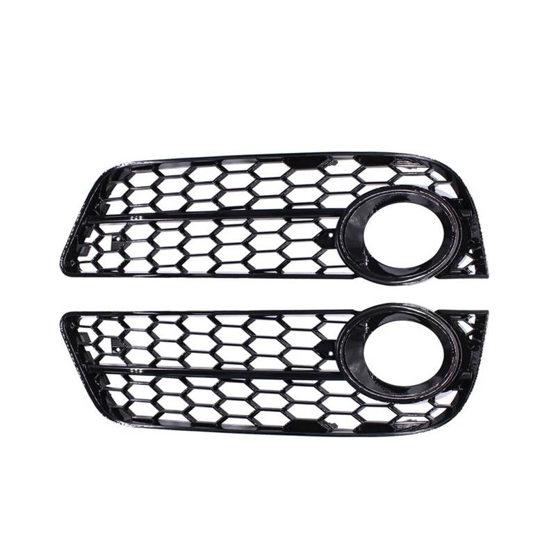 MEIZIYU 2Pcs Auto Front Nebel Lampe Abdeckung Fit for A5 2008 2009 2010 2011 Honeycomb Mesh Nebel Licht Kühlergrill grill Schwarz Nebelscheinwerfer-Gehäusegitter(Black) von MEIZIYU