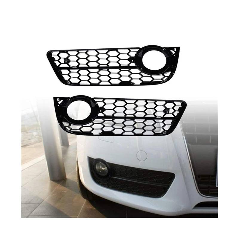 MEIZIYU 2Pcs Auto Front Nebel Lampe Abdeckung Fit for A5 2008 2009 2010 2011 Honeycomb Mesh Nebel Licht Kühlergrill grill Schwarz Nebelscheinwerfer-Gehäusegitter(Chrome) von MEIZIYU