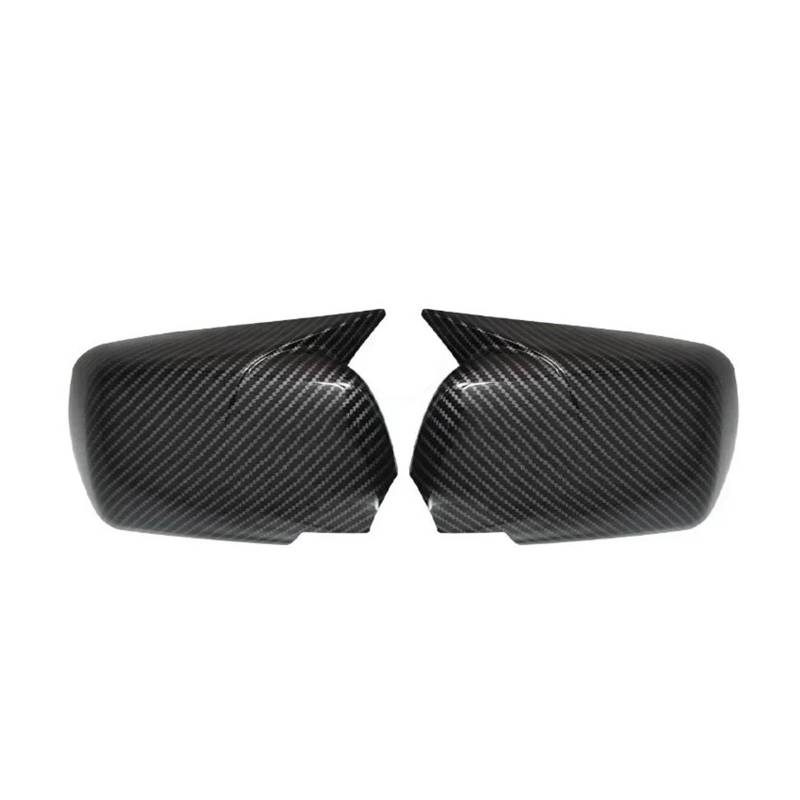 MEIZIYU 2x Rückspiegel-Abdeckkappen, passend for BMW, X5 E53 1999–2006, Ersatz-M-Stil, schwarze M-Look-Spiegelabdeckungen Außenspiegelkappen(Carbon fiber pattern) von MEIZIYU