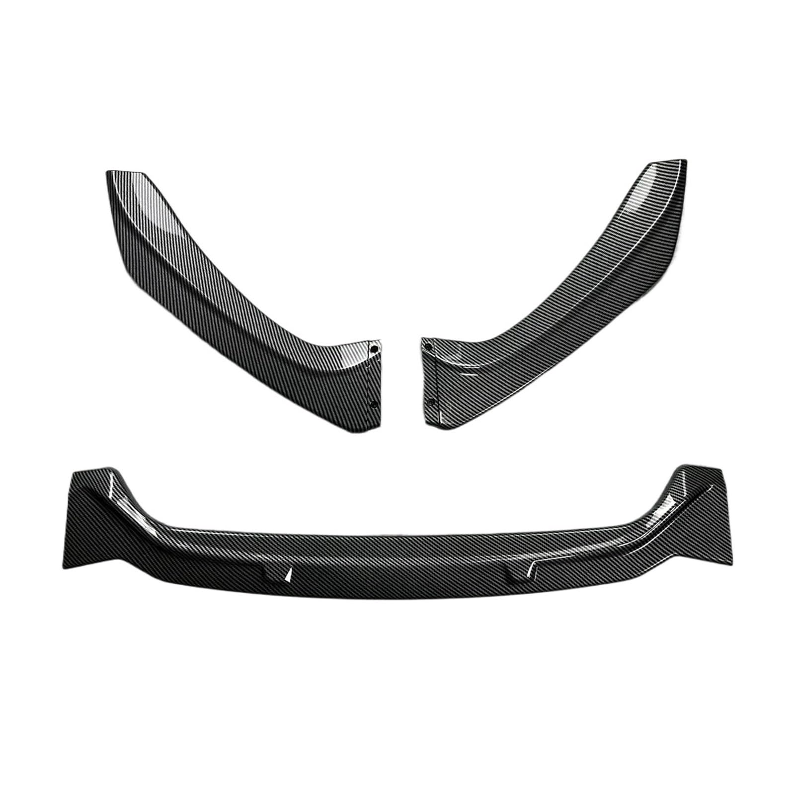 MEIZIYU 3 Stück Frontstoßstangen-Lippenspoiler, passend für, l F20 F21 LCI 1 Serie 118i 120i 120d M135i M140i M-Pack 2015–2019 Maxton Style Splitter Aerodynamische Lippe vorne(Carbon Look) von MEIZIYU