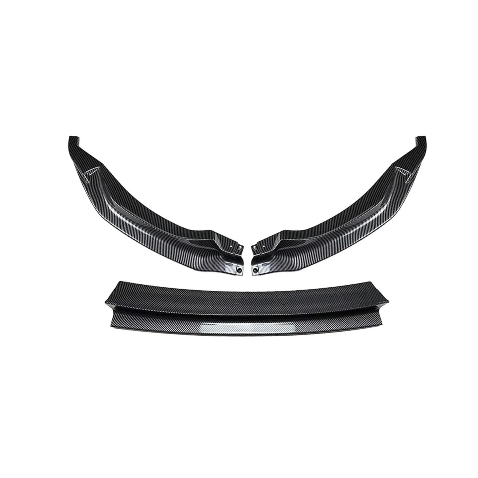 MEIZIYU 3-teilige Frontstoßstangen-Spoilerlippe, passend for, F80 M3 F82 F83 M4 2015–2020, Autoverkleidungsschutz-Splitter Aerodynamische Lippe vorne(Carbon Fiber Black) von MEIZIYU