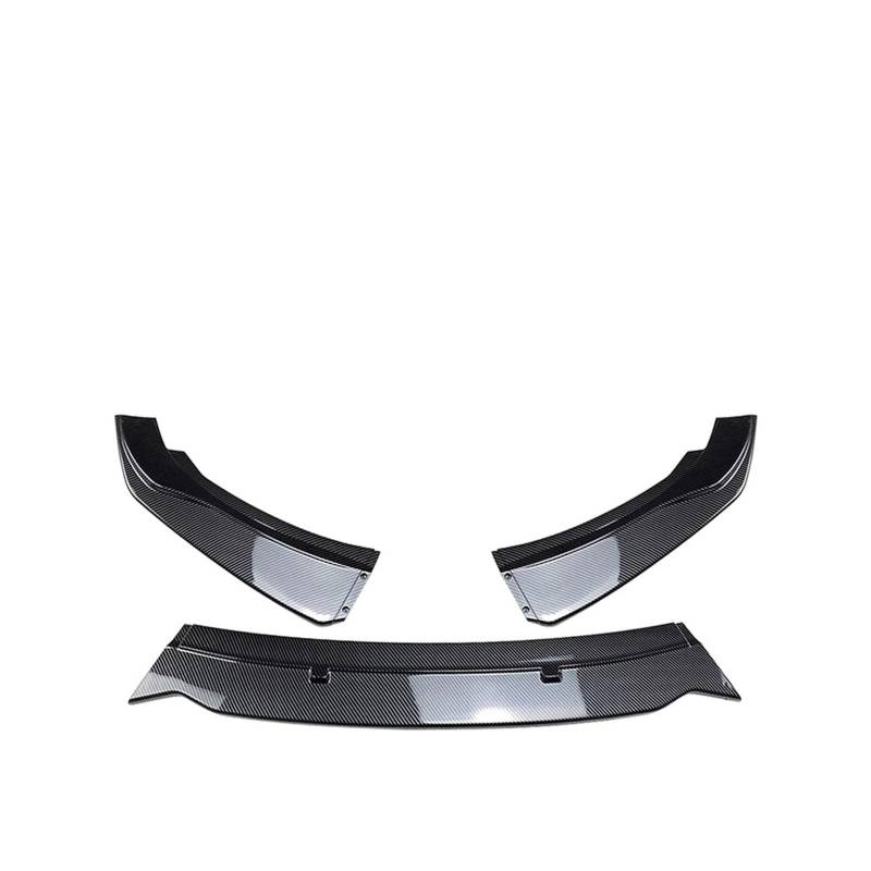 MEIZIYU 3-teilige Frontstoßstangen-Spoilerlippe, passend for 2er F22 220i 225i 228i 2014–2019, Splitter-Dekoration Aerodynamische Lippe vorne(Carbon Fiber Black) von MEIZIYU