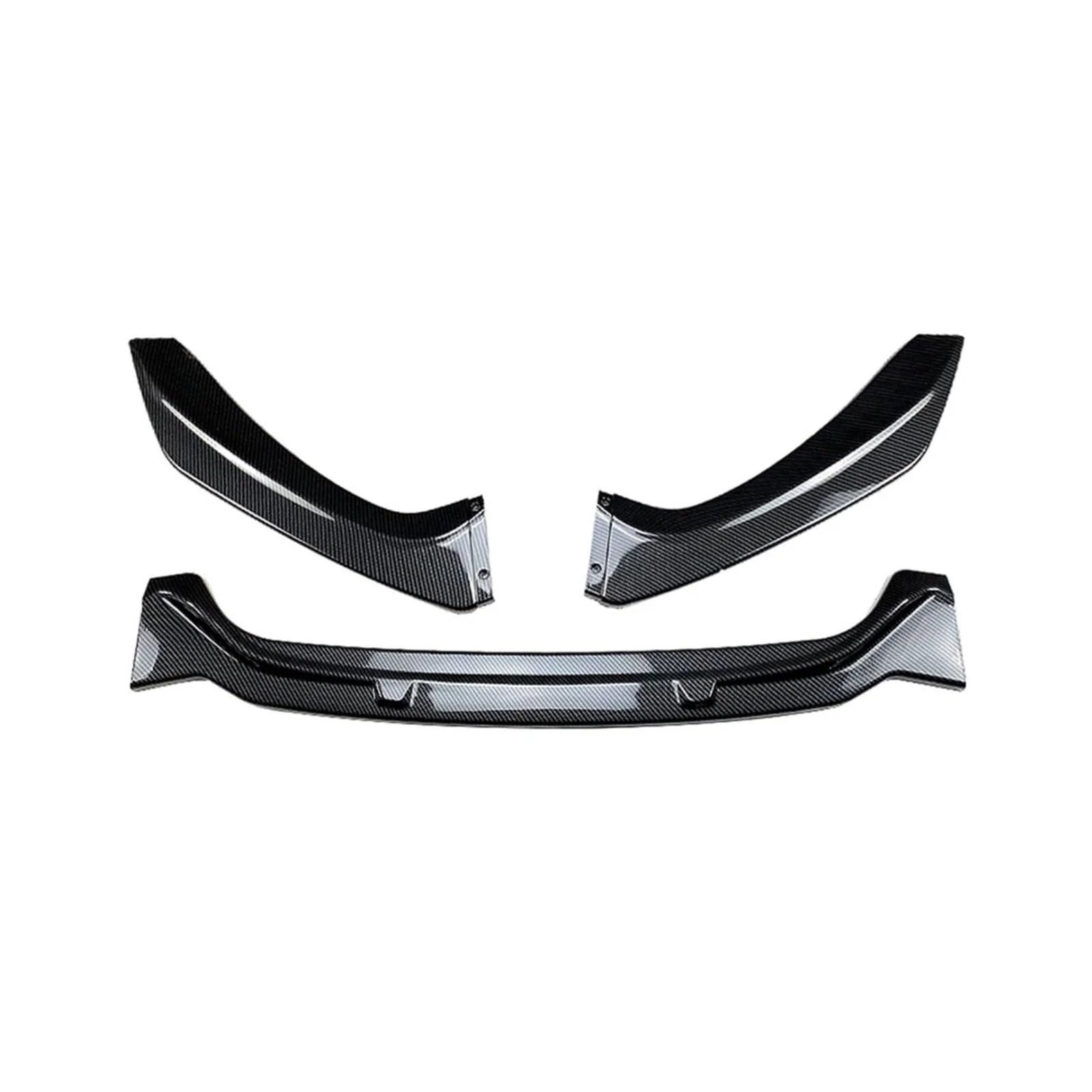 MEIZIYU 3-teiliger Frontstoßstangen-Lippenspoiler, passend for F20 F21 1er-Serie 2011–2019, Kit-Zubehör, Splitter-Verkleidung, Karosserie-Kinn Aerodynamische Lippe vorne(Carbon Fiber) von MEIZIYU