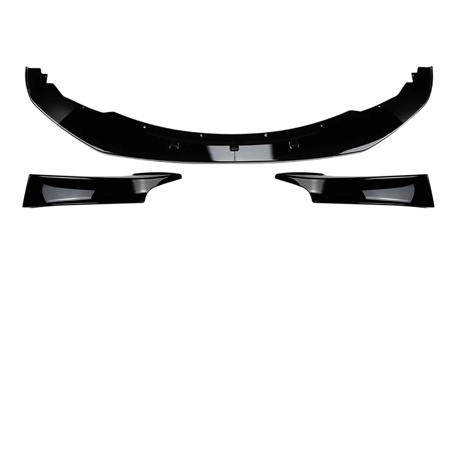 MEIZIYU 4-teiliger Frontstoßstangen-Lippenspoiler, passend for 1er F20 F21 M Sport 2011–2015, Seitensplitter-Abdeckung, Verkleidungs-Body-Kit Aerodynamische Lippe vorne(Bright Black) von MEIZIYU