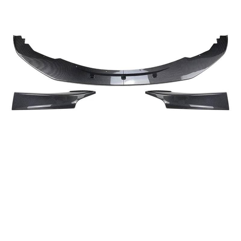 MEIZIYU 4-teiliger Frontstoßstangen-Lippenspoiler, passend for 1er F20 F21 M Sport 2011–2015, Seitensplitter-Abdeckung, Verkleidungs-Body-Kit Aerodynamische Lippe vorne(Carbon Fiber Black) von MEIZIYU