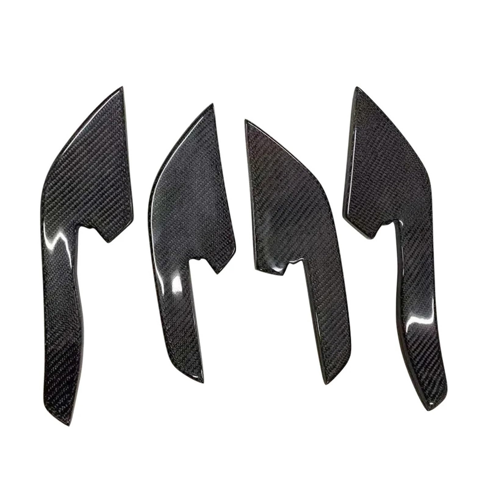 MEIZIYU 4-teiliger Frontstoßstangen-Seitenspoiler, passend for RS6, RS7 2013–2016, Car Canards Splitter Fins Trim Aerodynamische Lippe vorne von MEIZIYU