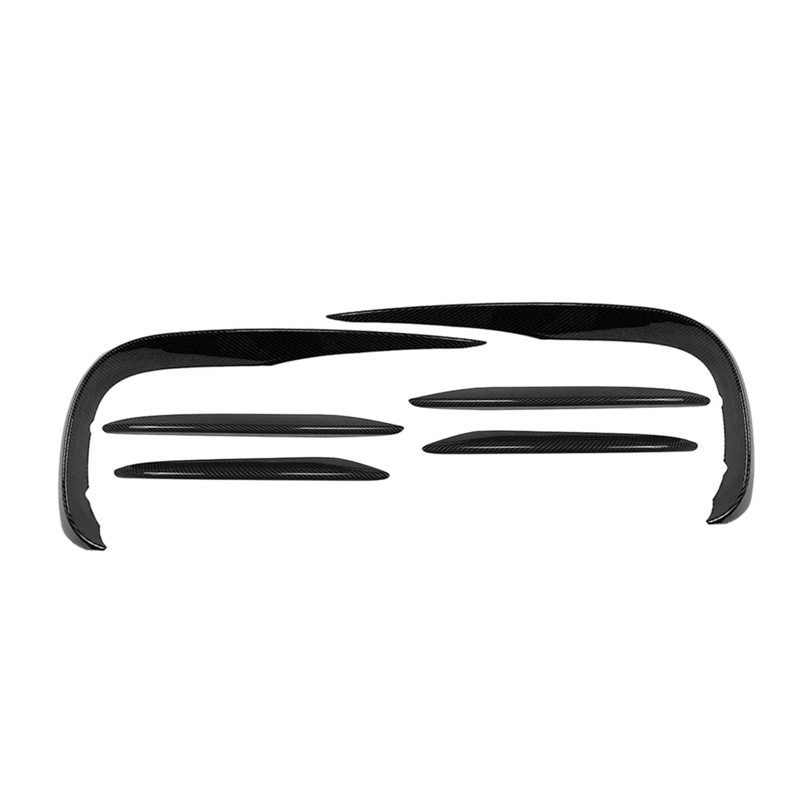 MEIZIYU 6 Stück Frontstoßstangen-Lippenspoiler, passend for E-Klasse W213 E200 E300 E260 2016–2020, Auto-Splitter, Nebelscheinwerfer-Abdeckung, dekorative Zierleiste Aerodynamische Lippe vorne(Carbon von MEIZIYU