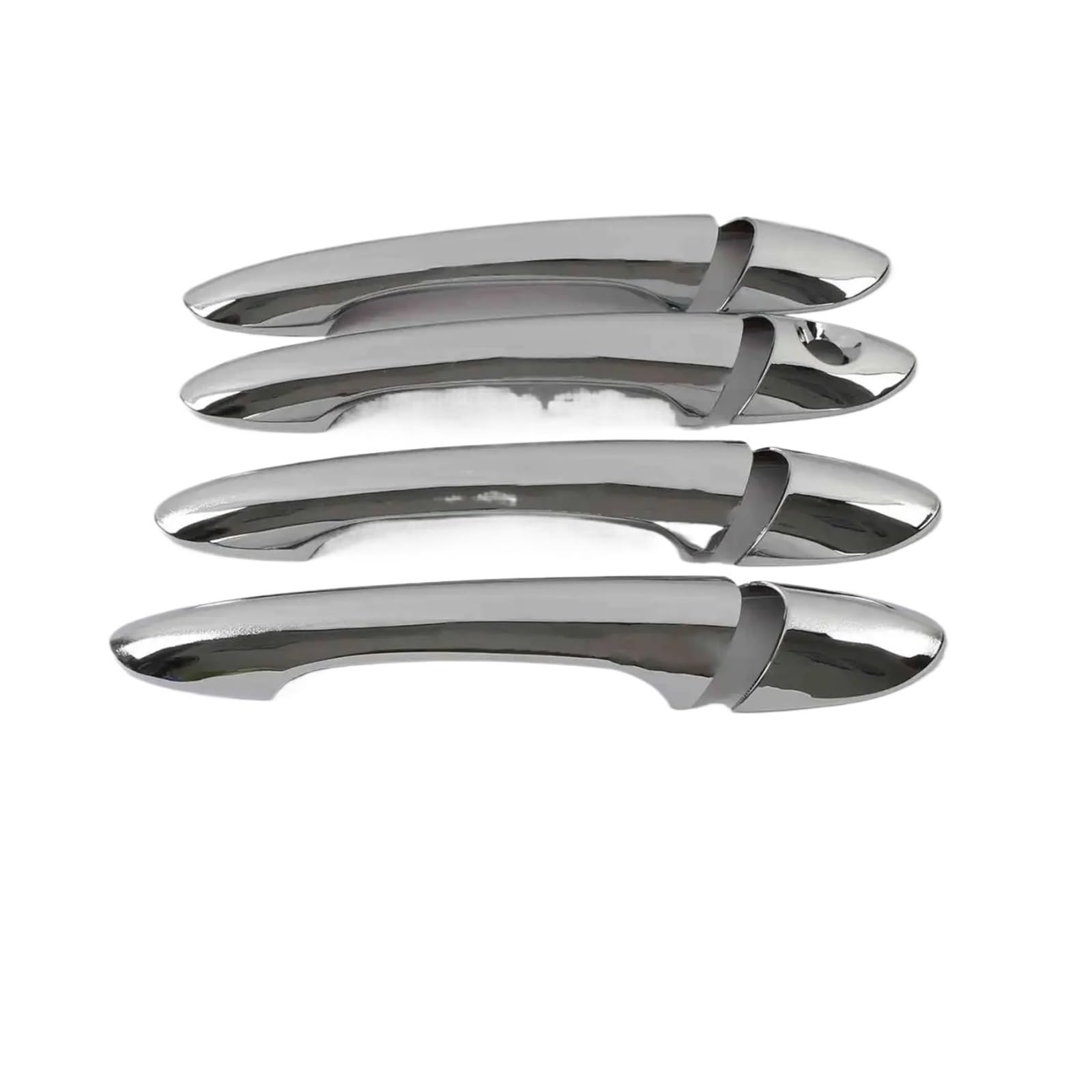 MEIZIYU Aufkleber for die Verkleidung der Autotürgriffe, passend for Hyundai Sonata I45, 2011–2014, glänzendes schwarzes Chrom-Styling-Zubehör Türgriff-Akzentzierleiste(Silver handle) von MEIZIYU