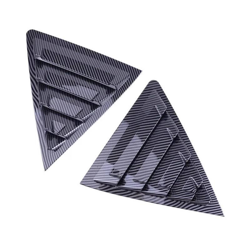 MEIZIYU Auto Heckklappe Lamellenverkleidung Aufkleber Passend for Toyota Corolla 2014-2018 Fenster Seitenverschluss Vent Scoop ABS Carbon Fiber Schwarz Auto Auto Hintertür Fensterladen Abdeckungsverkl von MEIZIYU