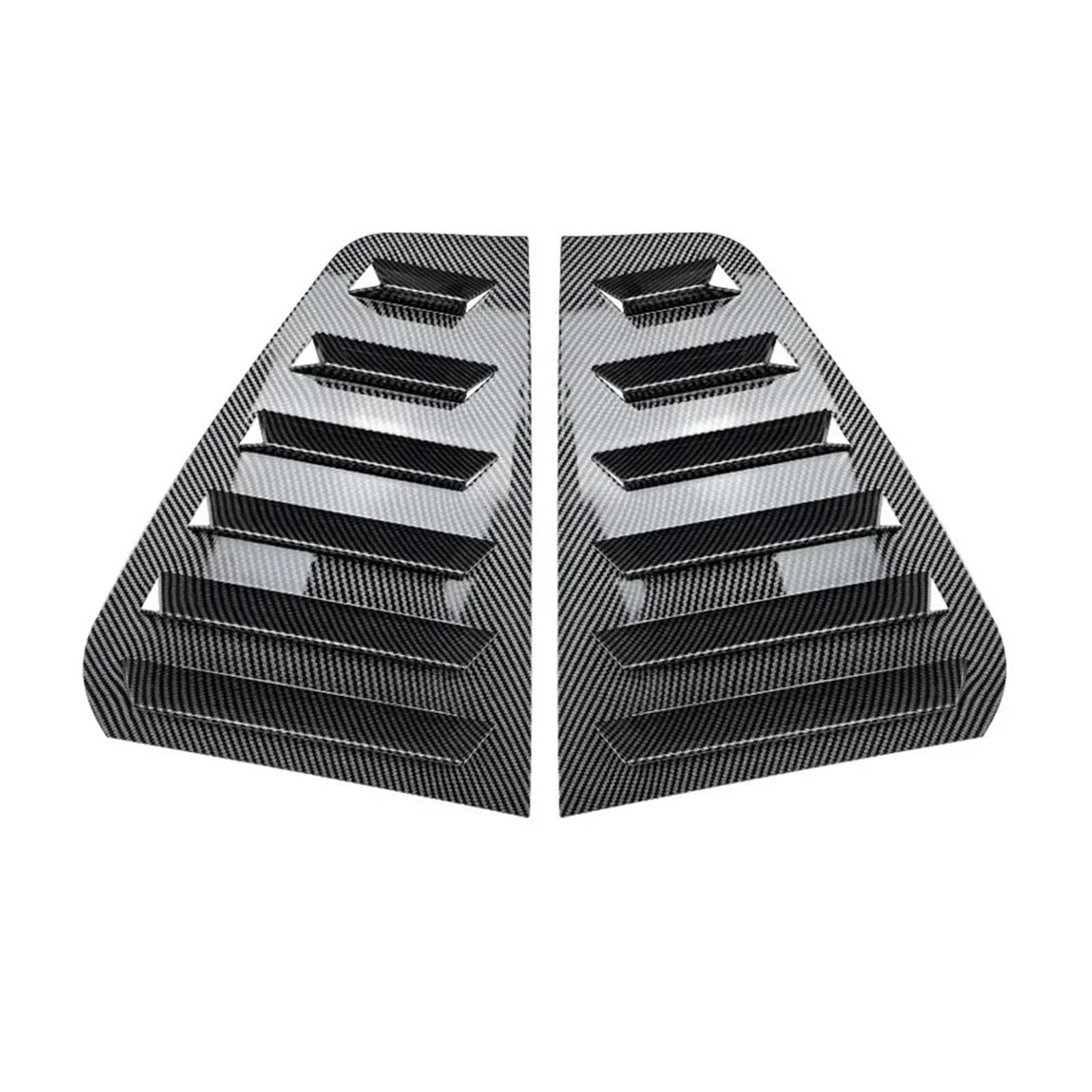 MEIZIYU Auto-Hecklamellen-Fensterabdeckung, Zieraufkleber, passend for VW, passend for Golf 6 MK6 2008–2012, Entlüftungsschaufel, ABS, Kohlefaser, Schwarz, Zubehör, Seitenklappe Auto Hintertür Fenster von MEIZIYU