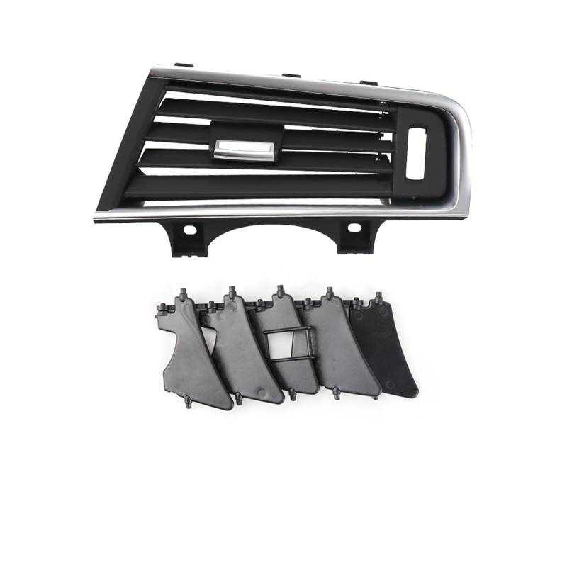 MEIZIYU Auto-Kühlergrill vorne rechts for frische Klimaanlage, Chrom, schlicht, schwarz, passend for 5, Serie GT F07 528 535 550i Belüftungsclip-Schieber(Model B) von MEIZIYU