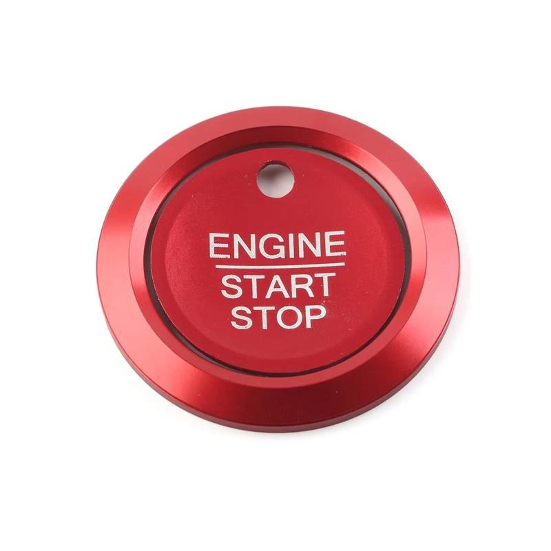 MEIZIYU Auto-Motor-Start-Stopp-Schalter-Tastenabdeckung, dekorative Zierleiste, passend for Ford, F150 Raptor 2015–2020 Abdeckung für die Start-Stopp-Steuertaste des Moto(Red) von MEIZIYU