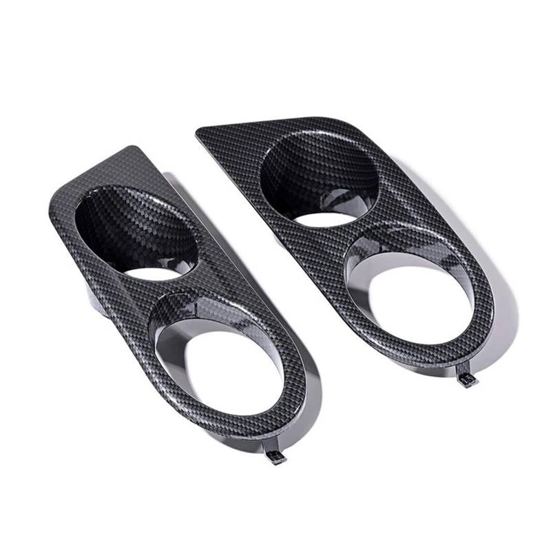 MEIZIYU Auto-Nebelscheinwerfer-Abdeckungen passend for BMW E46 M3 2001–2006, 1 Paar, Auto-Styling, Stoßfänger-Umrandung, Luftkanal, Doppelloch Nebelscheinwerfer-Gehäusegitter(Carbon Fiber Black) von MEIZIYU