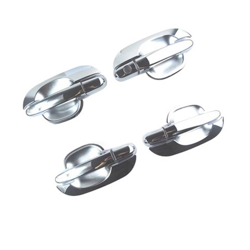 MEIZIYU Autotürgriffabdeckung Verkleidung passend for Kia Sportage 2005-2013 Kohlefaser Chromaufkleber Styling Autozubehör Türgriff-Akzentzierleiste(Silver handle-bowl) von MEIZIYU