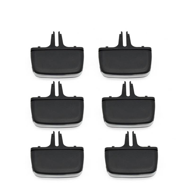 MEIZIYU Entlüftungsgitter-Auslasslaschen-Schiebeclips, passend for Volvo, XC90 2016–2024, Reparatursatz, Auto vorne und hinten, Klimaanlage Belüftungsclip-Schieber(6PCS) von MEIZIYU