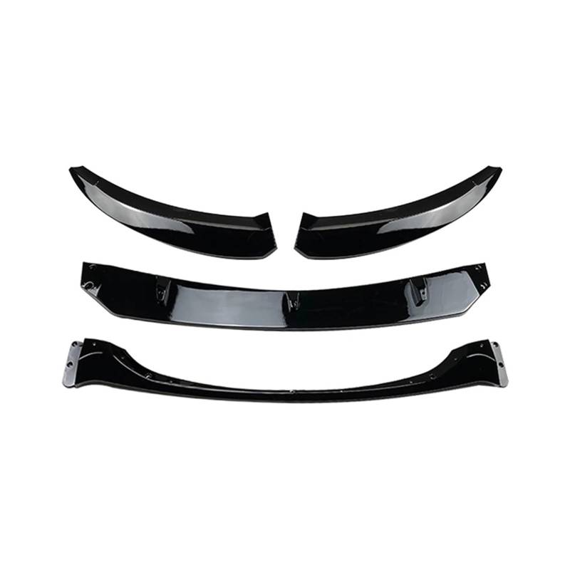 MEIZIYU Frontstoßstangen-Lippenspoiler, passend for 1er E82 E88 2007–2010, glänzendes schwarzes Kohlefaser-ABS-Auto-Splitter-Trim-Kinn Aerodynamische Lippe vorne(Glossy Black) von MEIZIYU