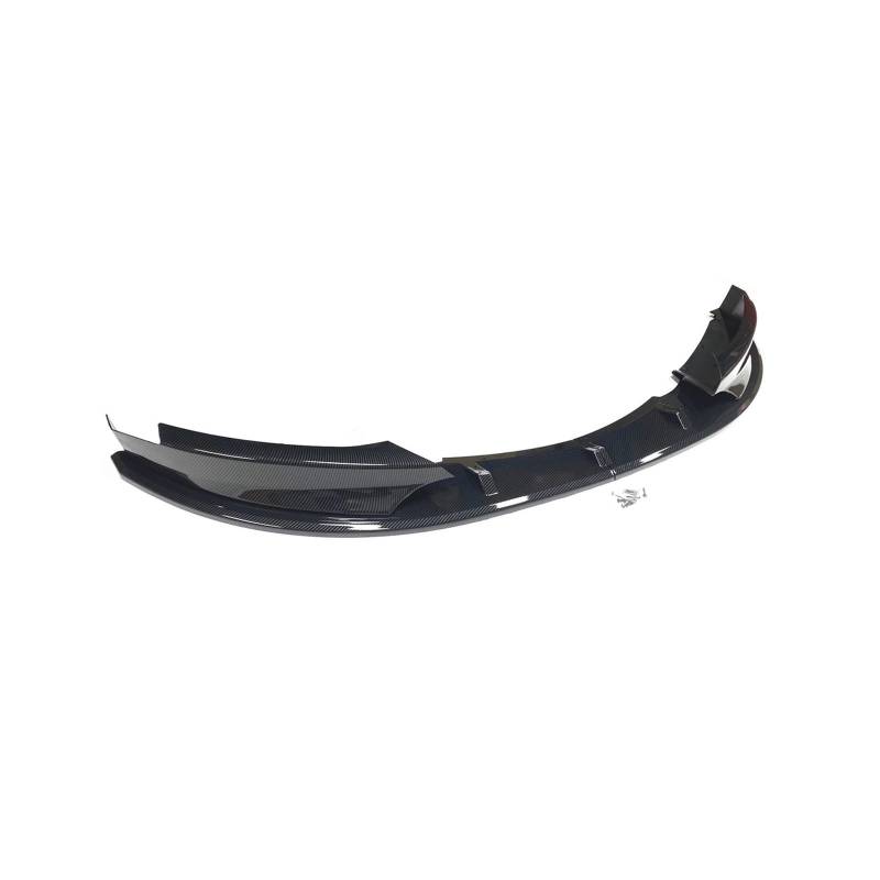 MEIZIYU Frontstoßstangen-Lippenspoiler, passend for 1er E82 E88 M Sport 2007–2013 135i, Kohlefaser-Look, glänzend schwarz, Seitenschlitz-Splitter-Abdeckung Aerodynamische Lippe vorne(Carbon Fiber Look von MEIZIYU