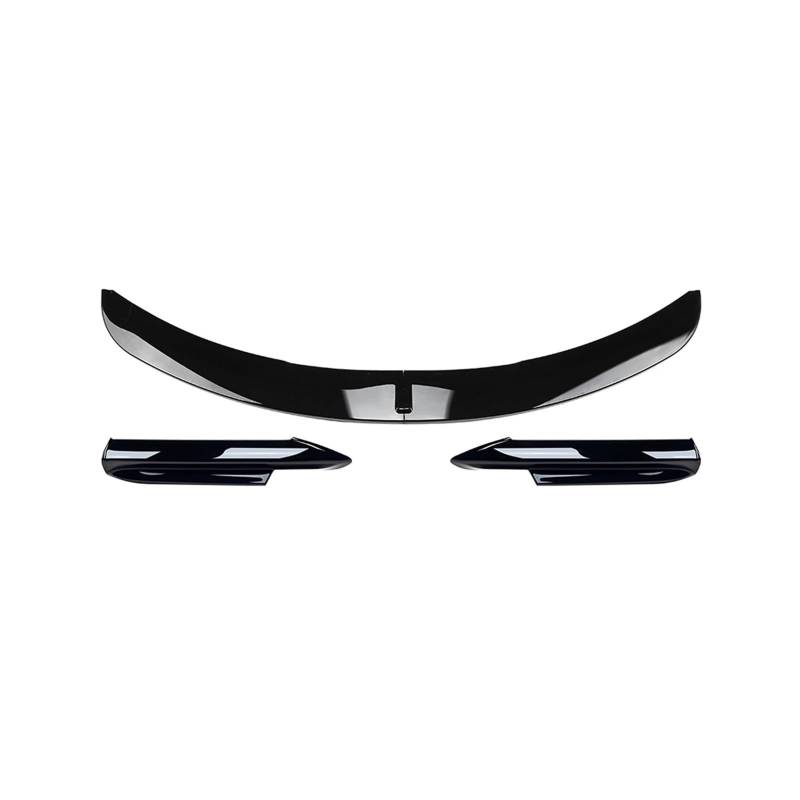 MEIZIYU Frontstoßstangen-Lippenspoiler, passend for 3er E90 E91 M-Tech Pre-LCI 2005–2008, seitliche Splitter-Abdeckung, Verkleidung des unteren Autoblatts Aerodynamische Lippe vorne(Glossy Black) von MEIZIYU