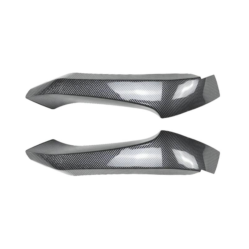 MEIZIYU Frontstoßstangen-Seitenspoiler-Abdeckung, passend for X3 X4 F25 F26 M Sport 2014–2017, Carbonfaser-Look, glänzend schwarz, untere Splitter-Ecklippe Aerodynamische Lippe vorne(Carbon Fiber Look von MEIZIYU