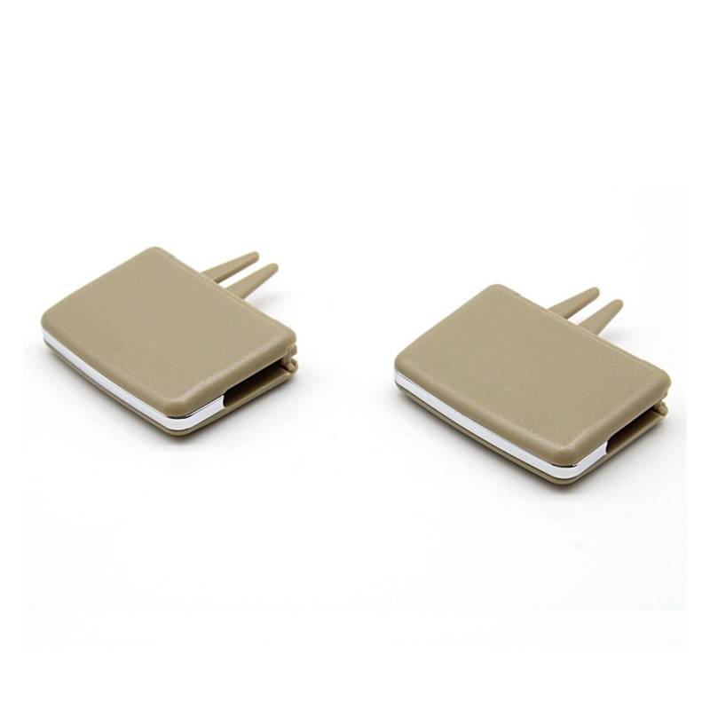 MEIZIYU Laschenclip for den hinteren AC-Entlüftungsgrill, passend for W204, C X204 GLK W212 W207 E-Klasse 2007–2011, Schieber-Reparatursatz Belüftungsclip-Schieber(Rear Beige 2pcs) von MEIZIYU