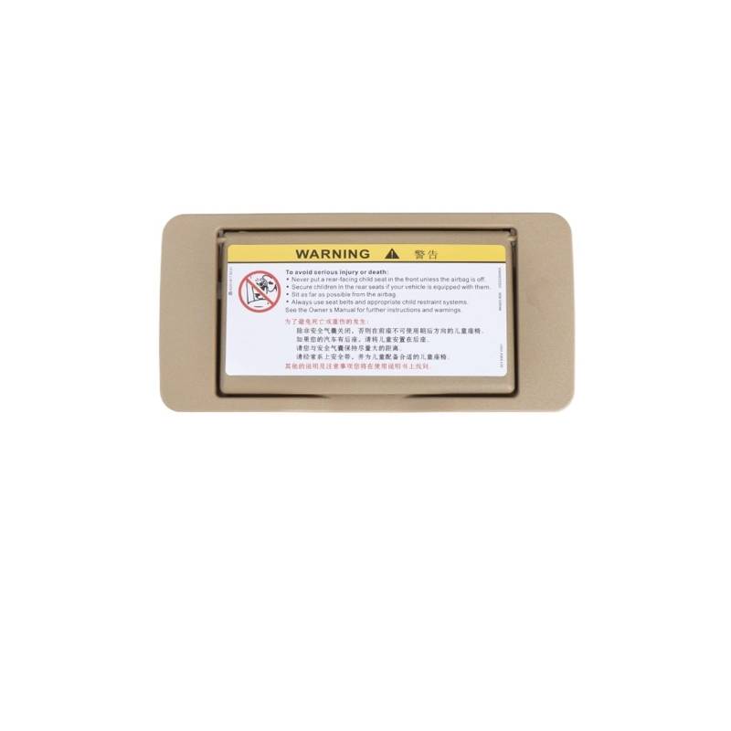 MEIZIYU Make-up-Abdeckung for Sonnenblende und Spiegel im Auto, passend for C-Klasse W203 2001–2007 2038102110, Autozubehör, Sonnenschutz, Kosmetikspiegel Visierspiegelkappe(Beige Right) von MEIZIYU