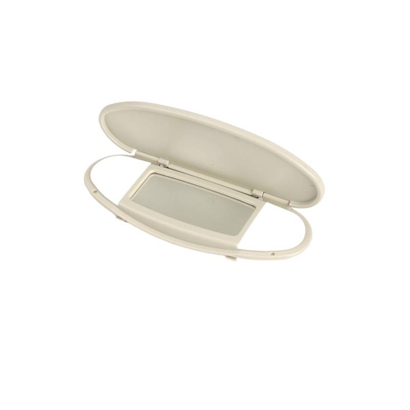 MEIZIYU Spiegelabdeckung for Sonnenblende im Auto, passend for Mini, Cooper R55 R56 R57 R59 R60 2007–2014, Abdeckung for Kosmetikspiegel Visierspiegelkappe(Beige) von MEIZIYU