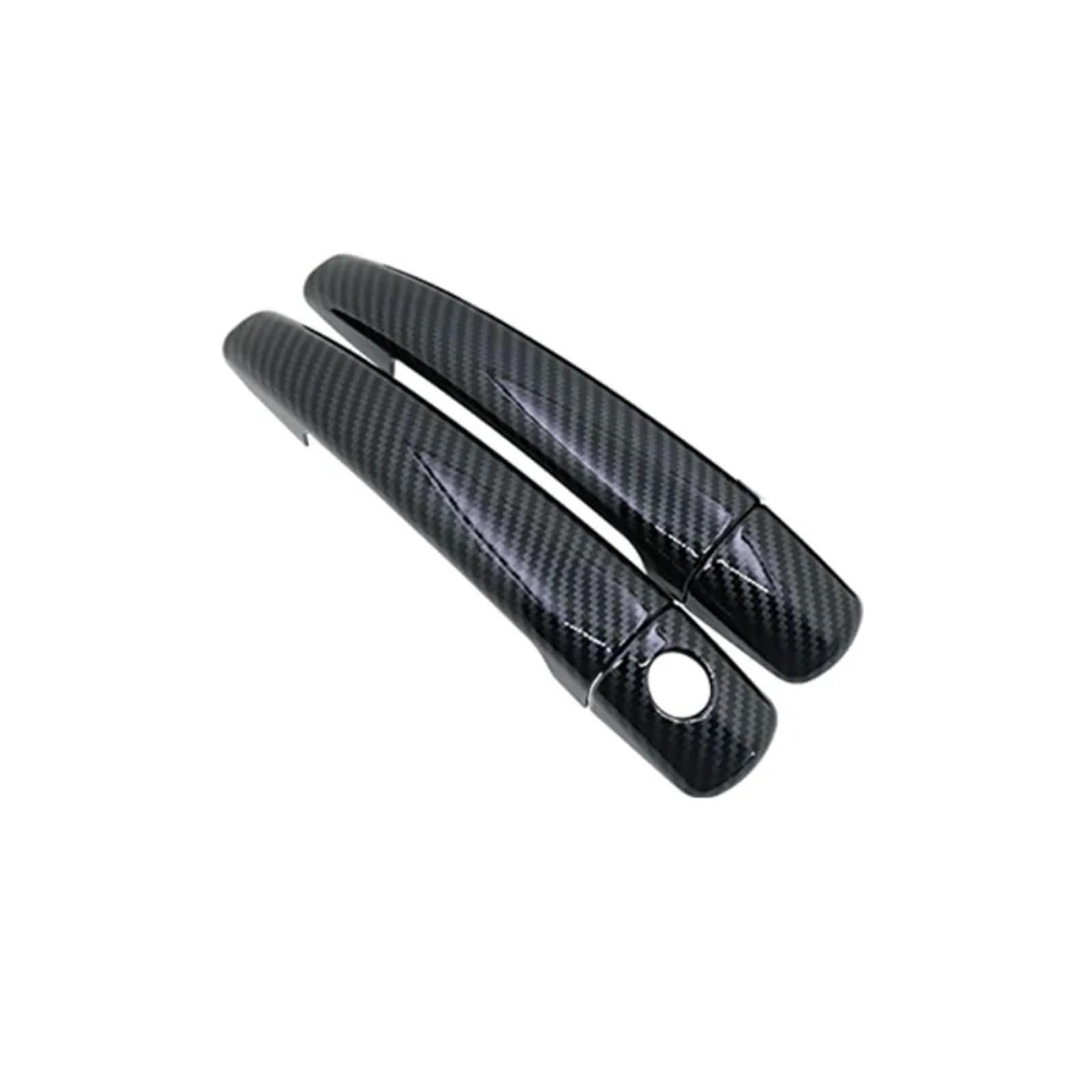 MEIZIYU TÜRGRIFF ABDECKUNG TRIM Fit for Peugeot 208 2012-2018 CHROM CARBON FIBER AUTO STYLING ZUBEHÖR Türgriff-Akzentzierleiste(Black for 2 door) von MEIZIYU