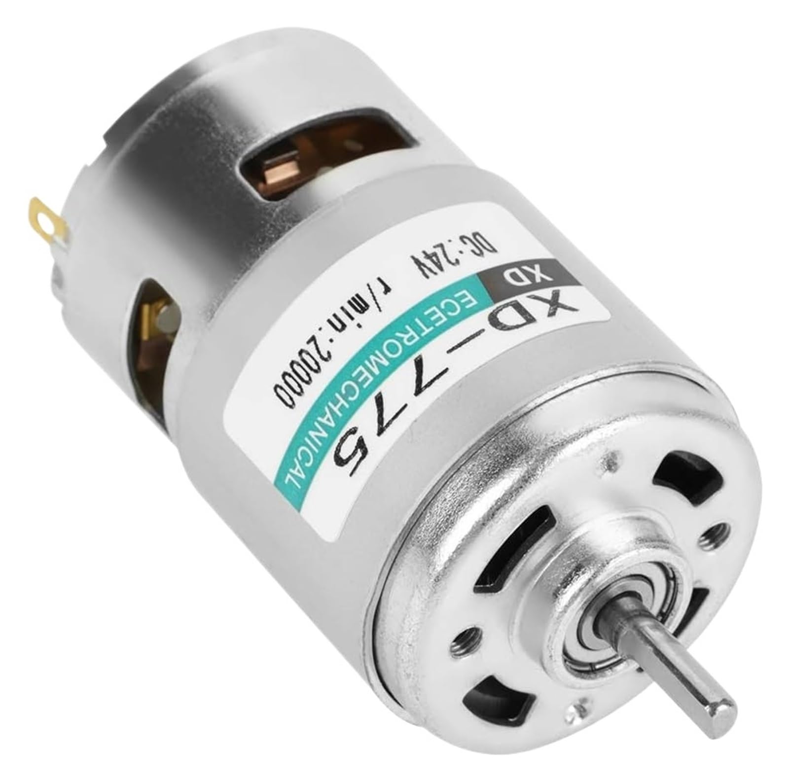 Elektronischer DC-Starter, XD-775 12V elektronischer DC-Bürstenstarter, hohe Geschwindigkeit, hohes Drehmoment, geräuscharmer elektronischer Starter mit doppeltem Kugellager und Metallgetriebe(24V2000 von MEMEM