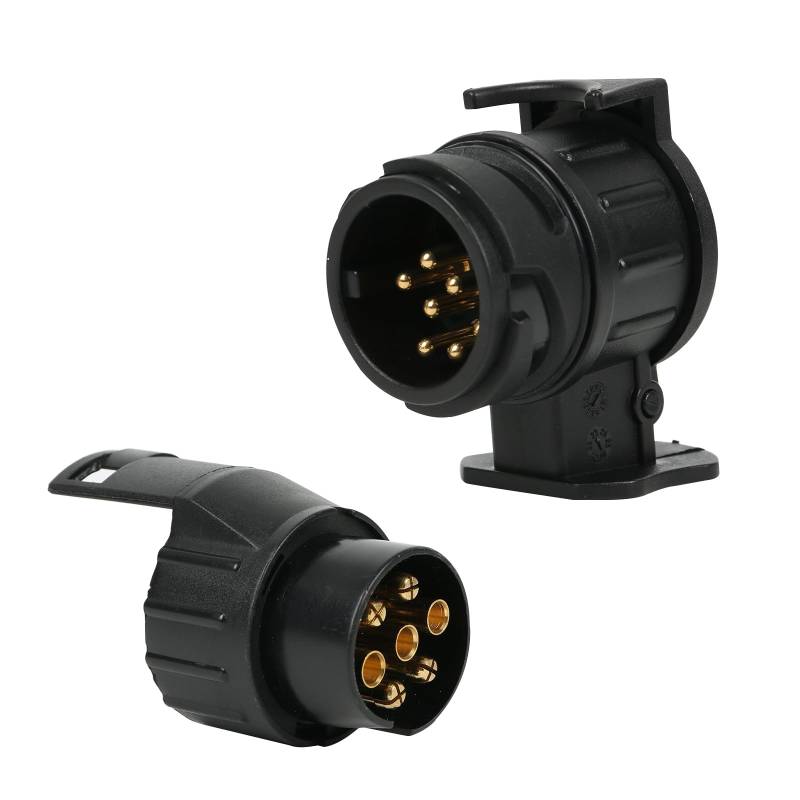 MENAYODA Anhänger Adapter 7 auf 13 polig Set für 12 V Hänger Systeme, Steckverbindung Anhänger zu Auto, Hänger Adapter Stecker (7 auf 13 polig) von MENAYODA