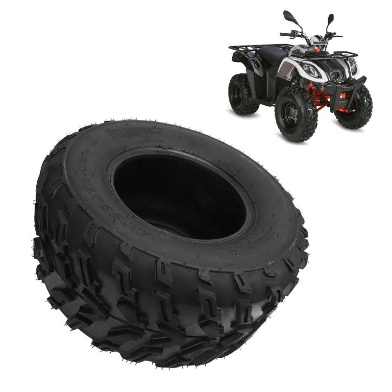 MENDUNER Gummi-ATV-Reifen für ATV UTV Quad, 22×10-10 22×10×10 ATV-Reifen, Rutschfester Gummi, Verbesserte Griffigkeit, Verbesserte Kontrolle, 6-lagiger ATV-Reifen für UTV Quad Off Road Go von MENDUNER