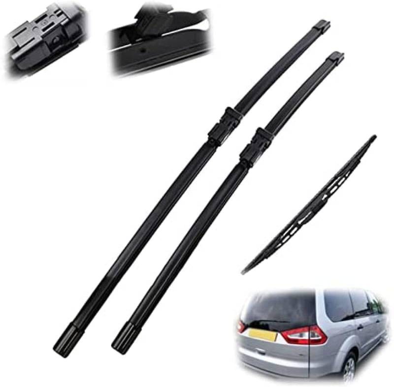 LHD vorne und hinten Wischerblätter Set für Ford für Galaxy 2006 2007 2008 Auto Windschutzscheibe Scheibenwischer 30 "+ 26" + 16" Scheibenwischer Scheibenwischer von MENGCH