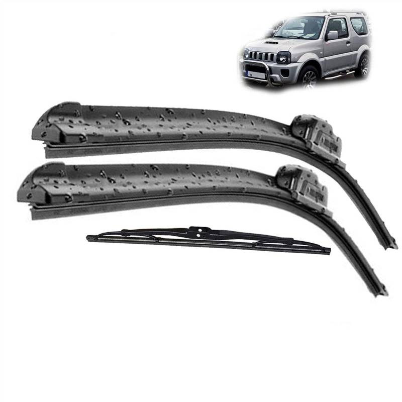 Scheibenwischer Front- Und Heckwischerblätter Set Kit Für Suzuki Für Jimny MK3 1998-2018 Windschutzscheibe Windschutzscheibe Fenster 18 "+ 16" + 11" Scheibenwischer von MENGCH