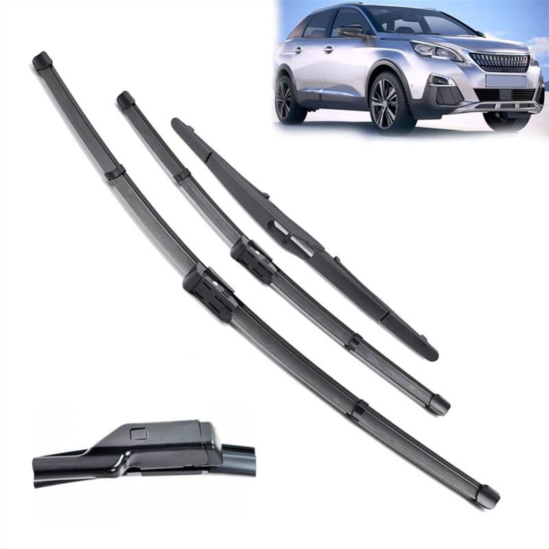 Scheibenwischer Für Peugeot 3008 Mk2 2017-2021 Wischer LHD Front- Und Heckwischerblätter Set Windschutzscheibe Windschutzscheibe Fenster 28"+ 16"+ 12" Teile von MENGCH