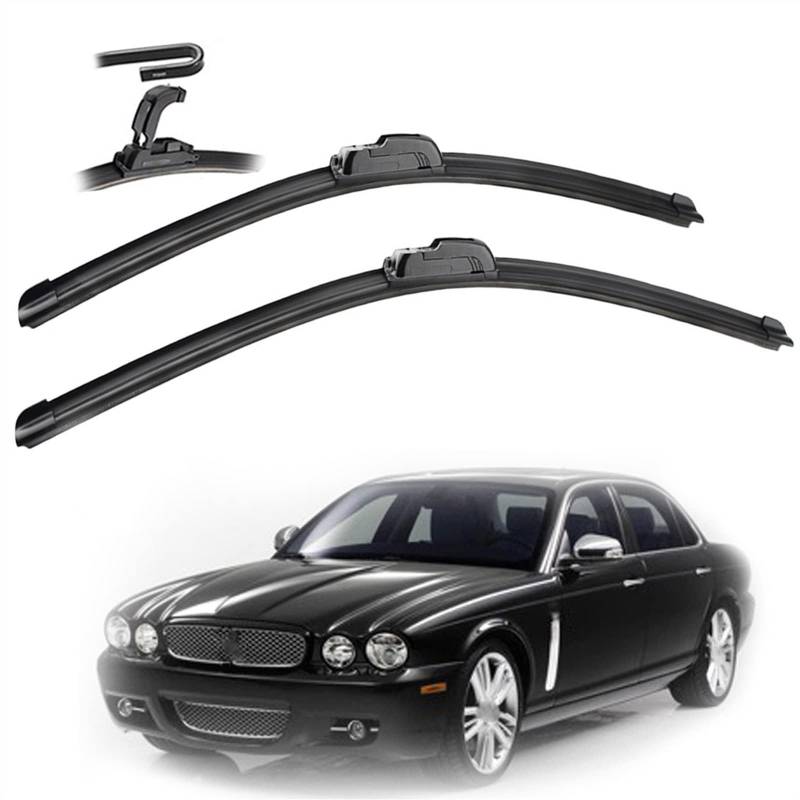 Scheibenwischer Teile 2 Teile/Satz Auto Frontscheibe Scheibenwischerblätter Zubehör 24"+ 19" Wischer Für Jaguar XJ X350 2003 2004 2005 2006 2007 Scheibenwischer von MENGCH