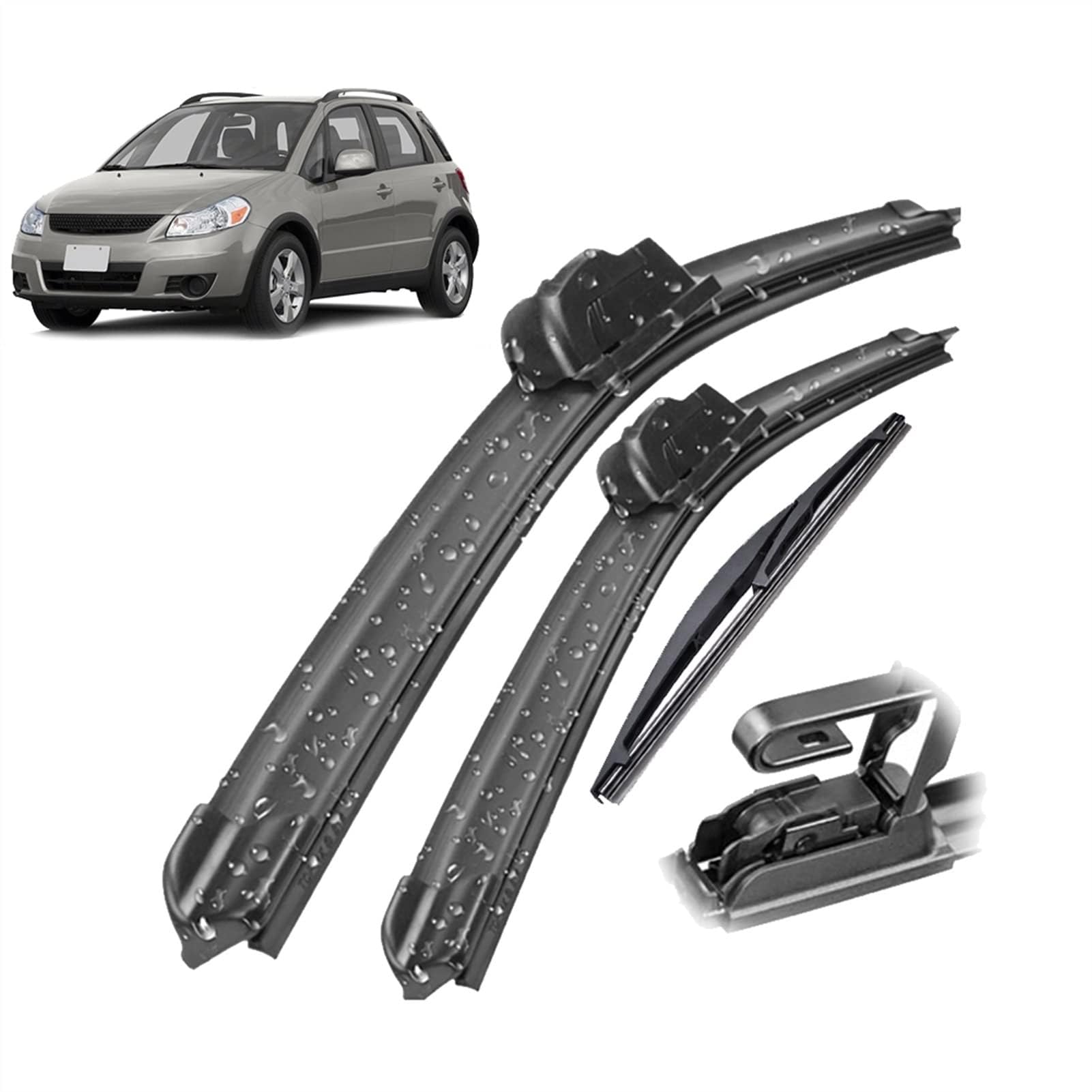 Scheibenwischer Vorne Und Hinten Wischerblätter Set Kit Für Suzuki SX4 S-Cross 2013-2020 2019 2018 Windschutzscheibe Windschutzscheibe 26 "14" 10" Zoll von MENGCH