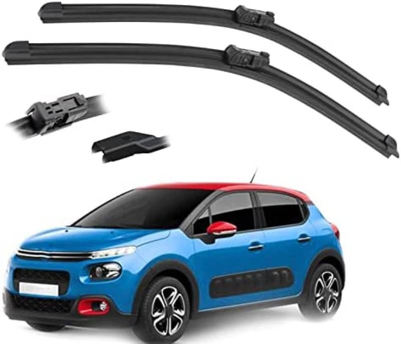 Scheibenwischer für Citroen C3 MK3 2016 2017 2018 2019 2020 2021 2022 Auto Frontscheibe Wischerblätter Bürsten Cutter Zubehör 26 "+ 16" Teile von MENGCH