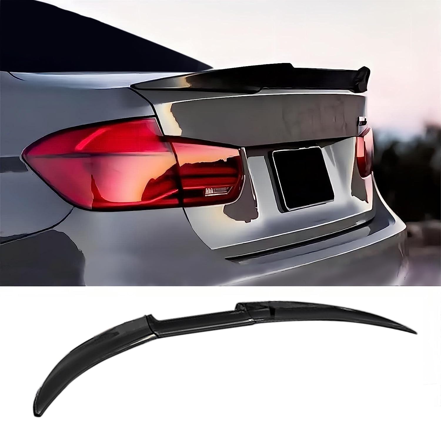 Auto Heckspoiler für BMW 4 Series 4er G22 / G23 Coupe/Cabrio 2020-2022 2023 2024 2025, Auto Kofferraumspoiler Dachspoilerflügel Lippe Spoiler Bodykits Auto Zubehör,Black von MEOMO