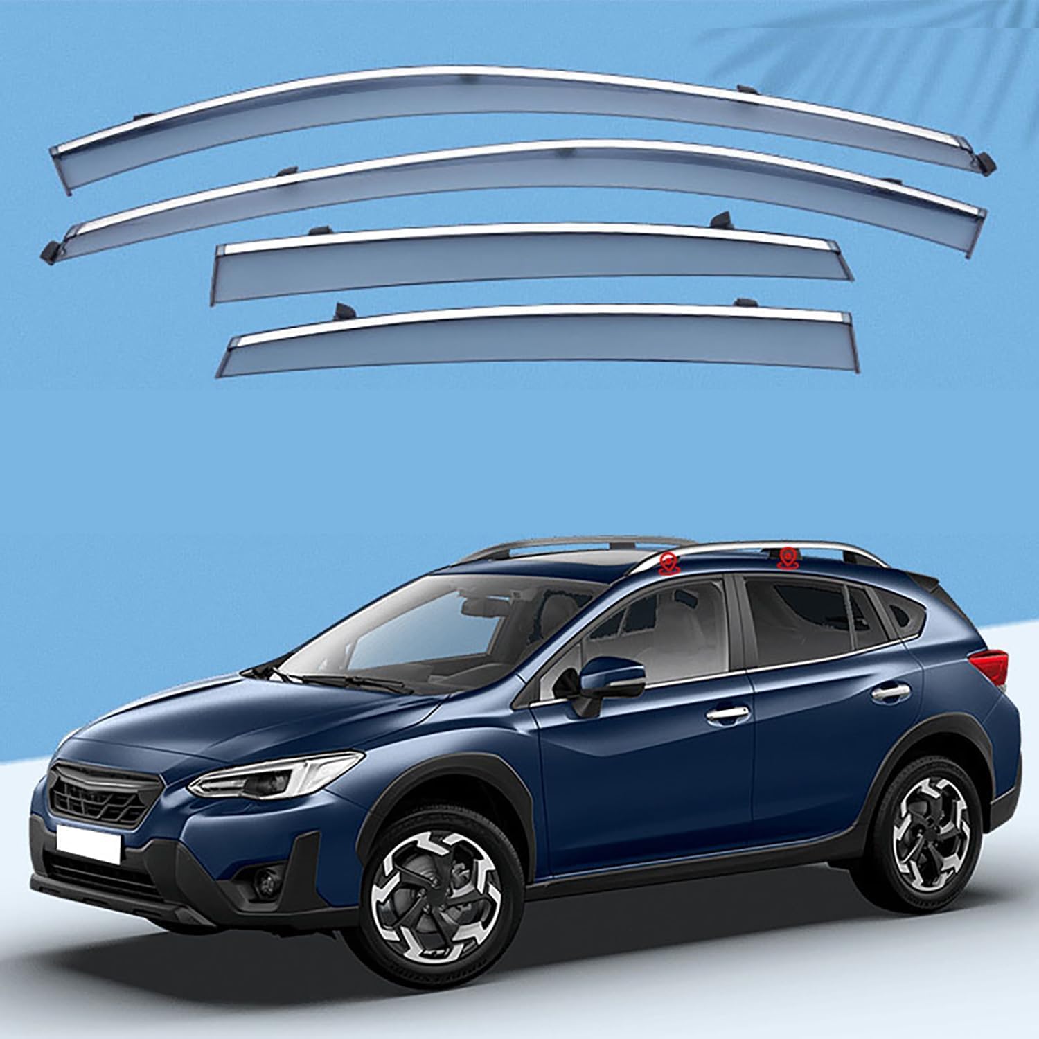 MEOMO 4 Stück Auto Autofenster Windabweiser für Subaru XV GT 2018 2019 2020 2021 2022 2023, Seitenscheiben Regenabweiser Schatten Deflektoren Auto Zubehör von MEOMO