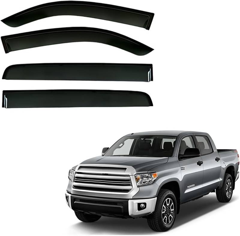 MEOMO 4 Stück Auto Autofenster Windabweiser für Toyota Tundra XK50 2007-2018 2019 2020 2021, Seitenscheiben Regenabweiser Schatten Deflektoren Auto Zubehör von MEOMO