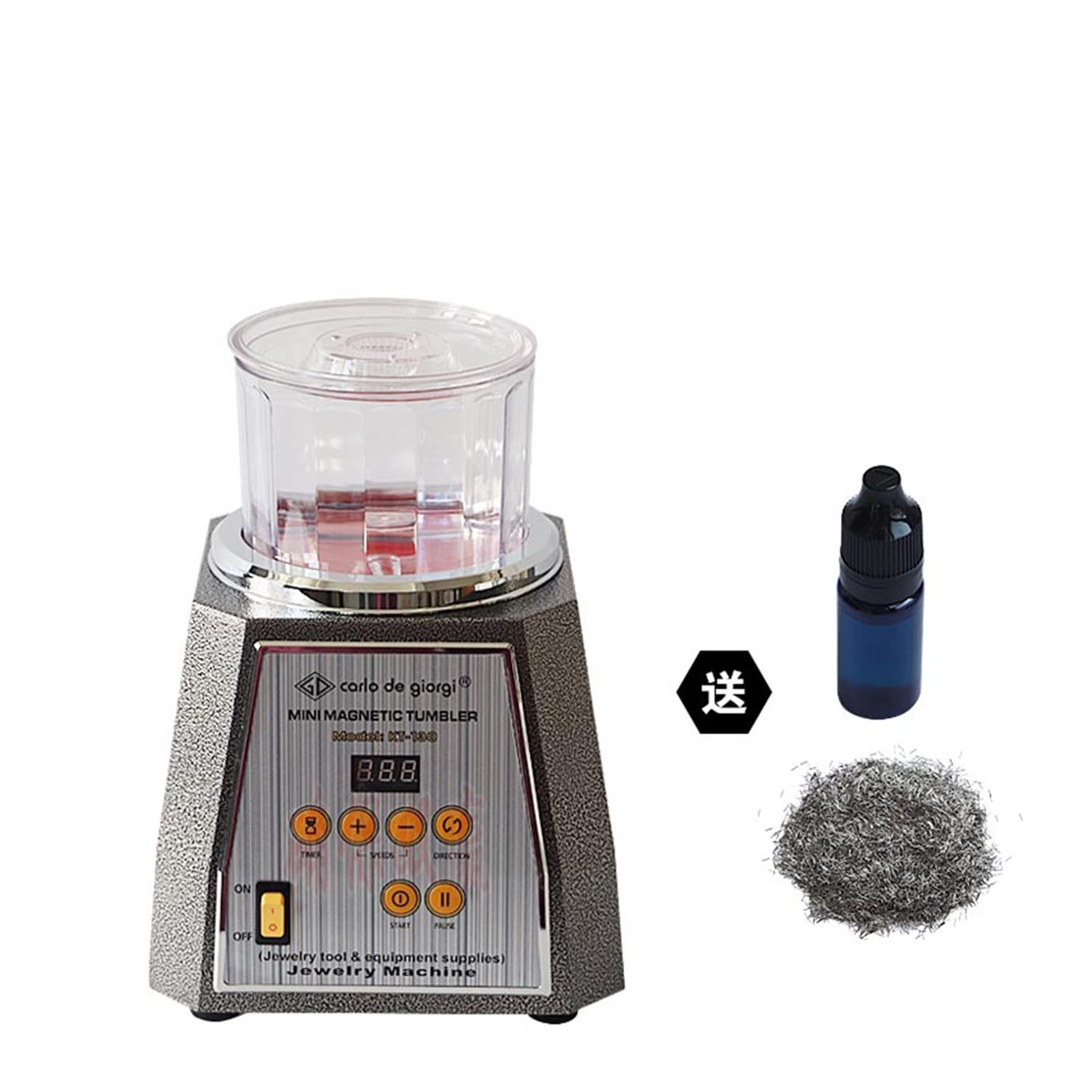 Schmuck-Poliermaschine Magnetischer Tumbler-Schmuck-Poliermaschine Diamant-Rotations-Tumbler, Magnetpolier-Taumel-Oberflächenpoliermaschine mit stabilen ohne Vibration von MERHOVO