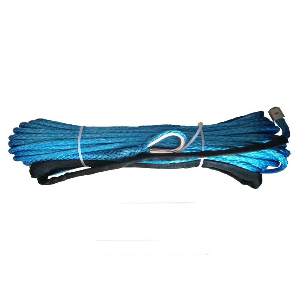 Windenkabel 12mm x 45m Plasma Winch Seil, Synthetisches Seil for 4WD-Räder, Motorteil-Accessary, Ersatzteile Großartiges Aussehen und Kompatibilität(Blue) von MERHOVO