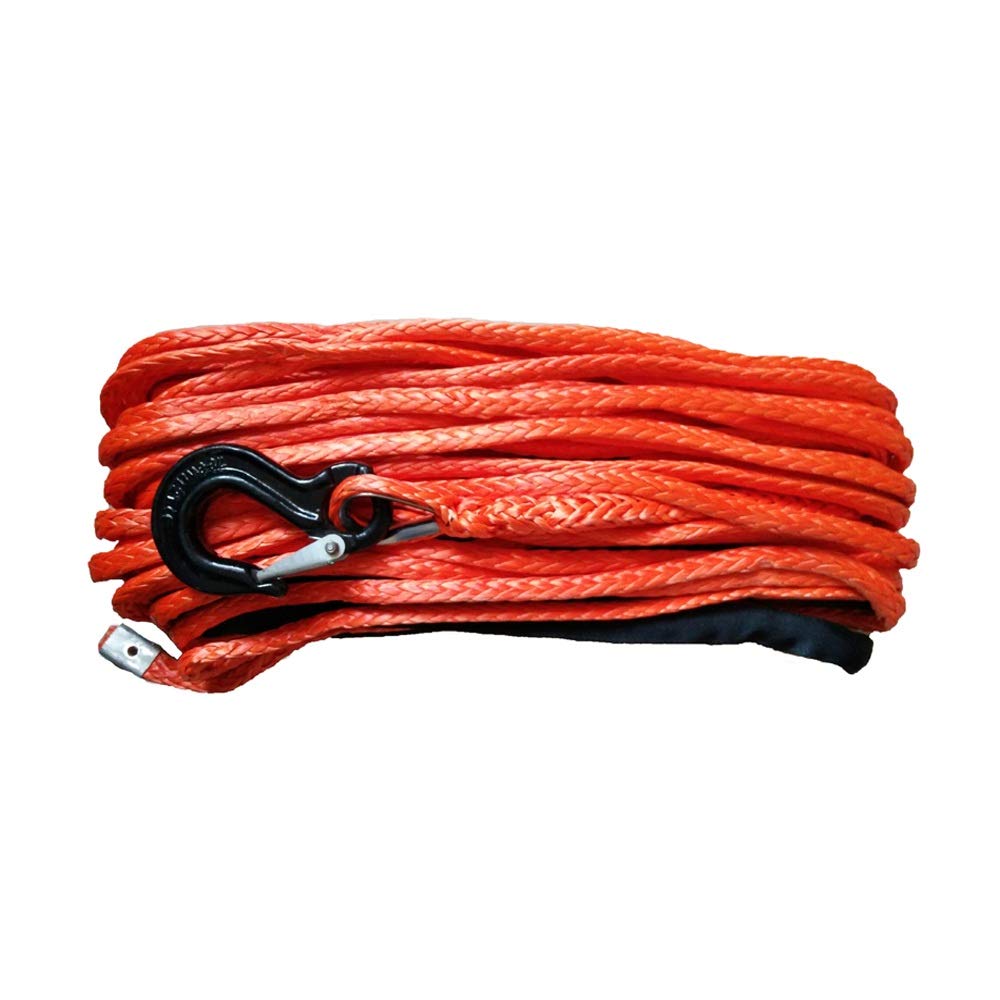 Windenkabel 14mm x 28m Synthetisches Winch Line Seilkabel mit Scheide Großartiges Aussehen und Kompatibilität(Rood) von MERHOVO
