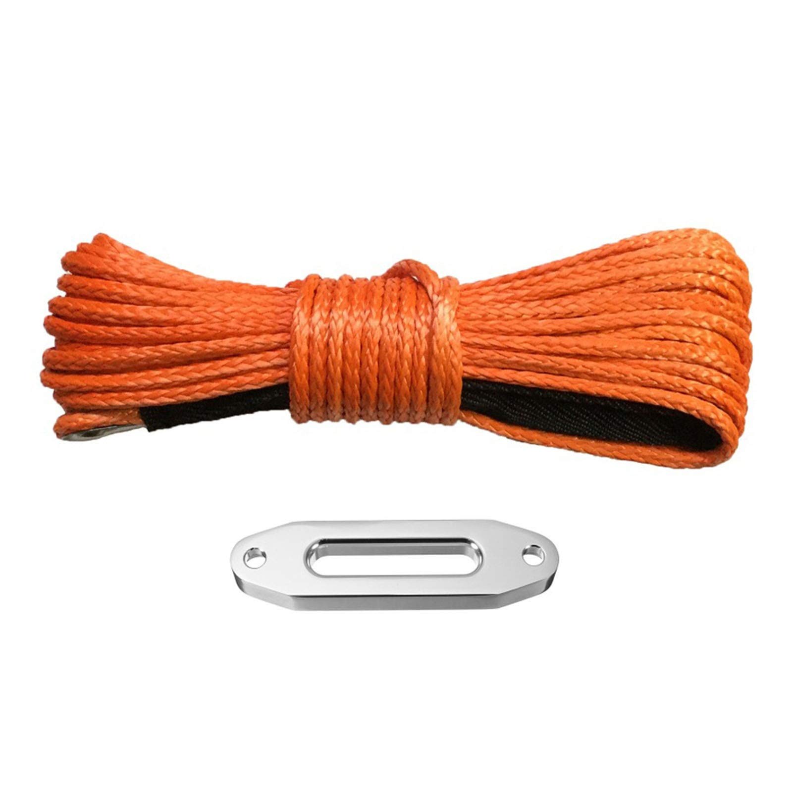 Windenkabel 5mm x 12M Winch Line Seil mit 4000 lbs Aluminium Winch Fairlead for 4x4 4wd ATV UTV Off-Road Großartiges Aussehen und Kompatibilität(Orange) von MERHOVO
